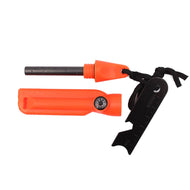Pedernal magnesio Brujula y Silbato Naranja