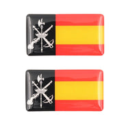 2 pegatinas abultadas medianas Legion Española