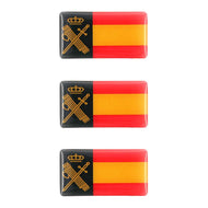 3 pegatinas abultadas pequeñas Guardia Civil