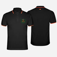 Polo Negro Con Bandera Bordado Legión Española