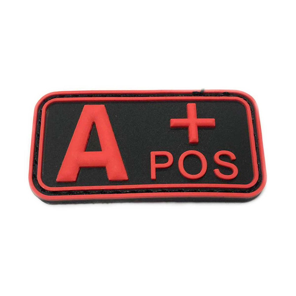 Parche PVC Sanguíneo A POSITIVO NEGRO-ROJO – Ropa del Ejercito