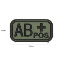 Parche PVC Sanguíneo "Modelo 2" AB+ verde