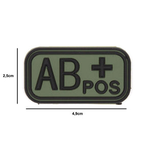 Parche PVC Sanguíneo "Modelo 2" AB+ verde