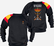 Sudadera Negra Con Bandera "INF.MARINA"