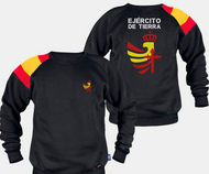 Sudadera Negra Con Bandera "EJERCITO DE TIERRA"