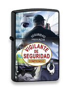 Mechero Negro Vigilante De Seguridad