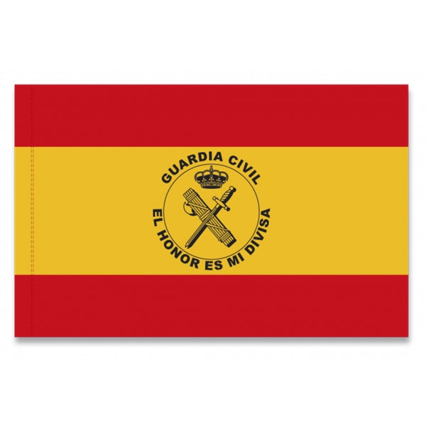 Bandera españa raso guardia civil