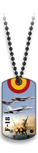 Placa con cadena de bolas F-18