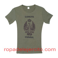 Camiseta verde del ejercito de Tierra escudo grande (original ET)