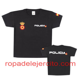 Camiseta policia nacional niño negra – Ropa del Ejercito