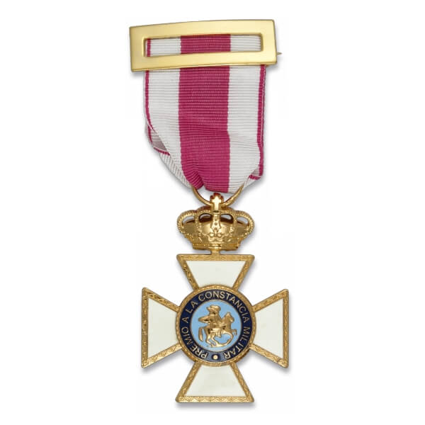 Medalla cruz de san hermenegildo blanco