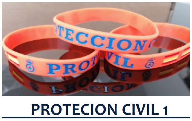 Pulsera Proteccion civil naranja