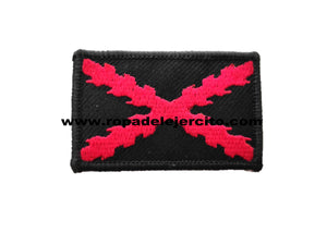 Parche bandera Borgoña Negro con velcro Grande