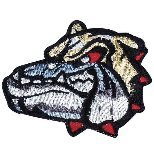 Parche bordado buldog multicolor