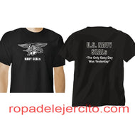 Camiseta navy seals serigrafia blanca