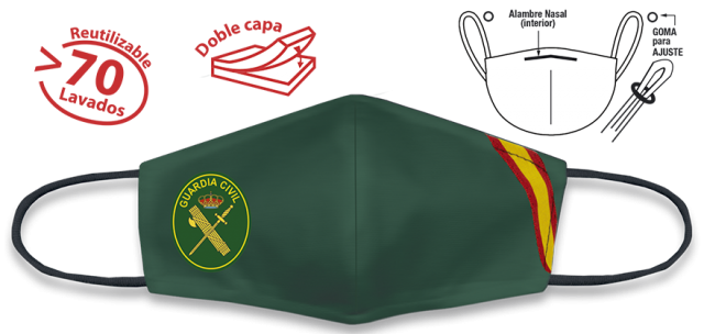 Mascarilla Verde Bandera Guardia Civil
