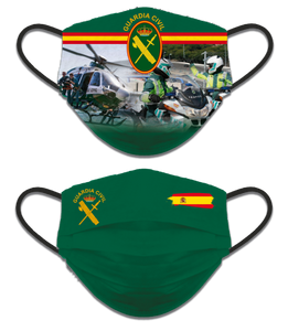 Mascarilla reversible Nivel 3 Guardia Civil Trafico - Verde