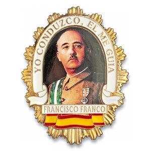 Placa cartera metalica con bandera Española