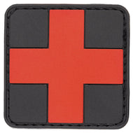 Parche PVC Medico Negro/Rojo