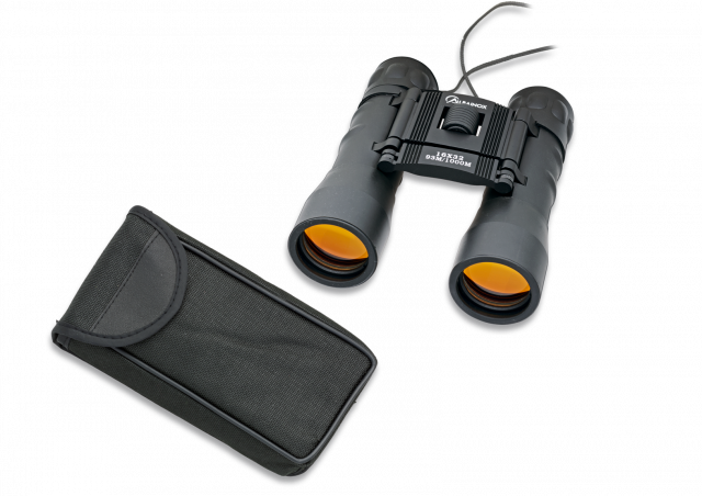 Binocular 16x32 lente Ruby. Color negro