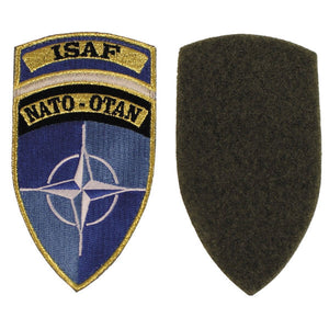Parche bordado ISAF NATO-OTAN velcro celeste