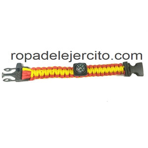 Pulsera paracord brujula y silbato