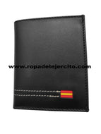 Cartera porta placa de piel con monedero "Hecha a mano en España"