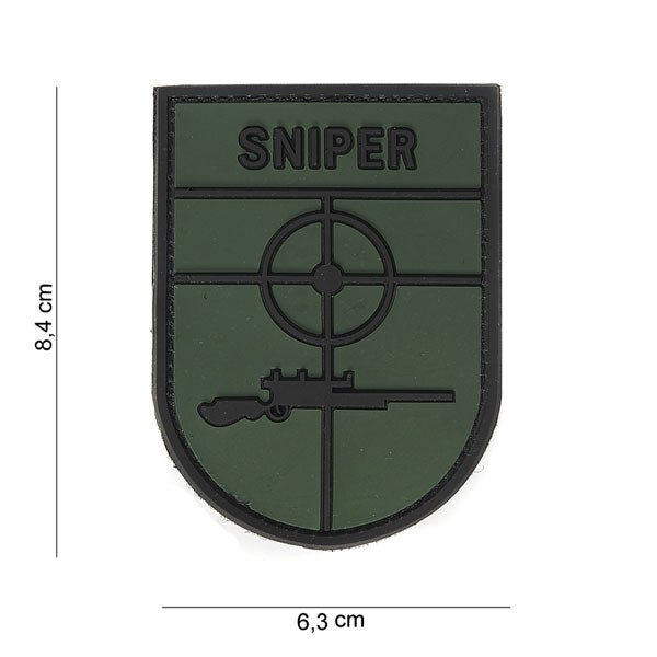 Parche pvc 3D sniper verde/negro