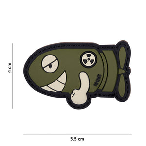 Parche pvc 3D torpedo verde