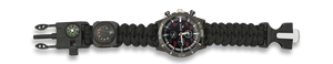 Reloj paracord albainox brujula y magnesio negro