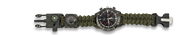 Reloj paracord albainox brujula y magnesio verde