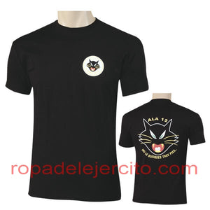 Camiseta ala 12 gato negra