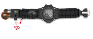 Reloj Dig. Paracord Barbaric + accesorios negro